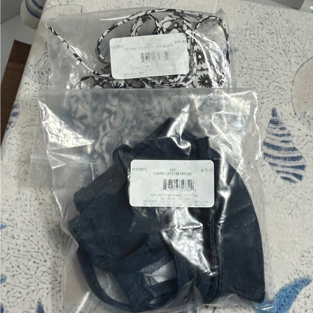 Brighton Face Masks Cloth Lot of 2 NWT
